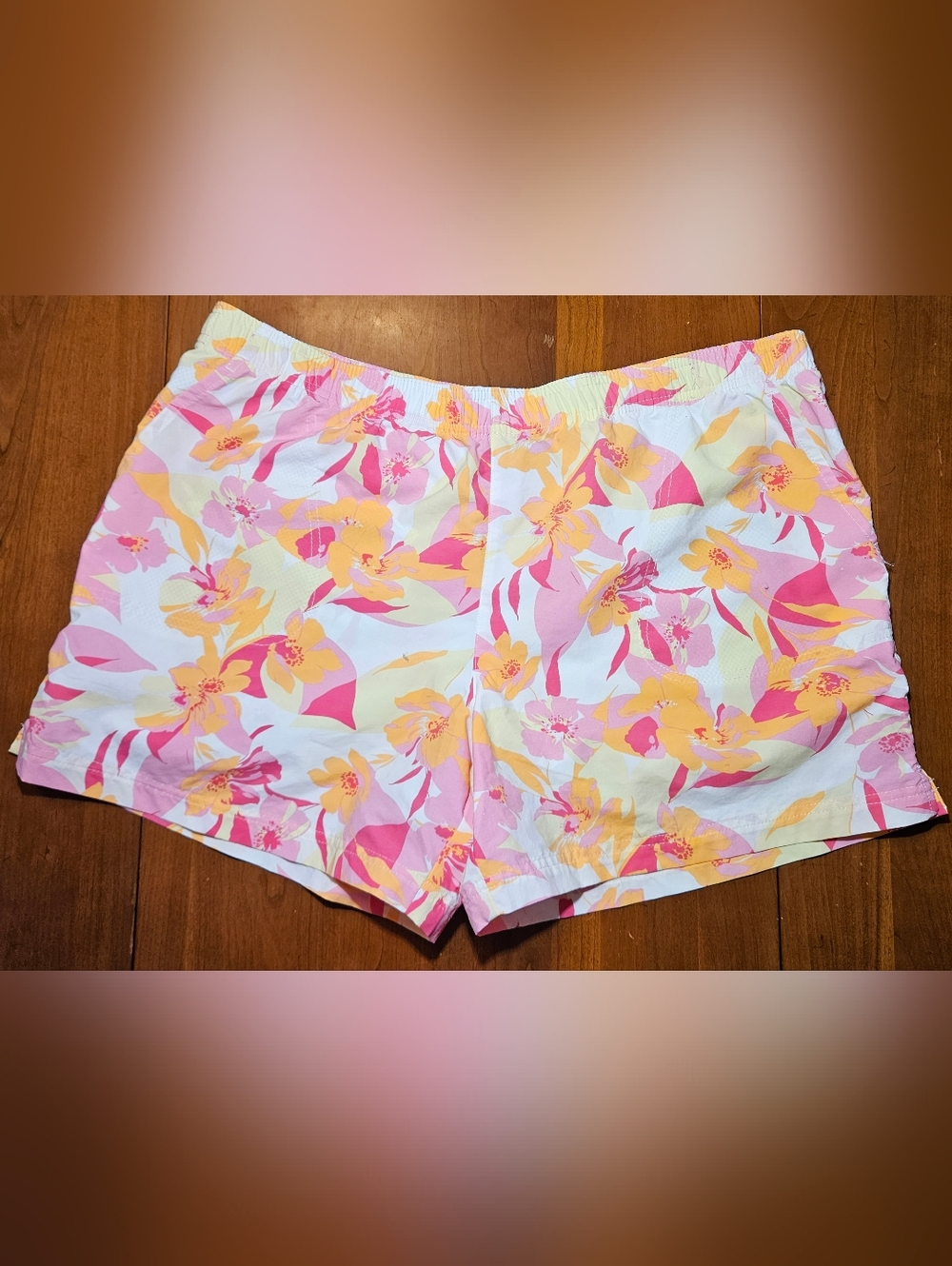 Columbia Women's Floral Shorts in Pink & Yellow
